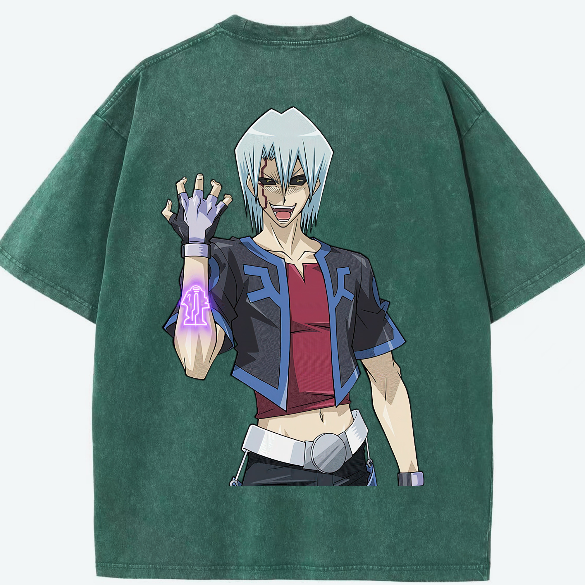 （画像用） 遊☆戯☆王 Yu-Gi-Oh! 綿100% ヴィンテージ風 半袖Tシャツ（背面プリント）